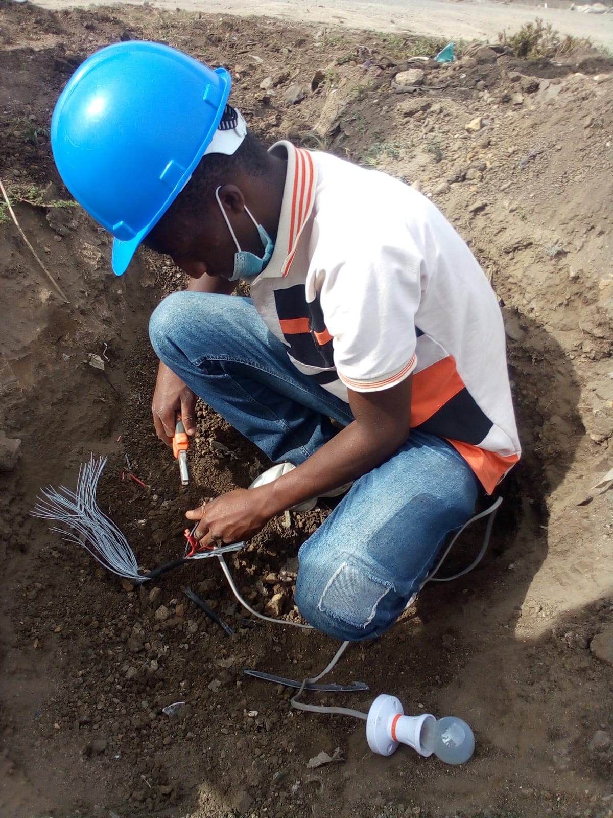 Professional Electrician at Work